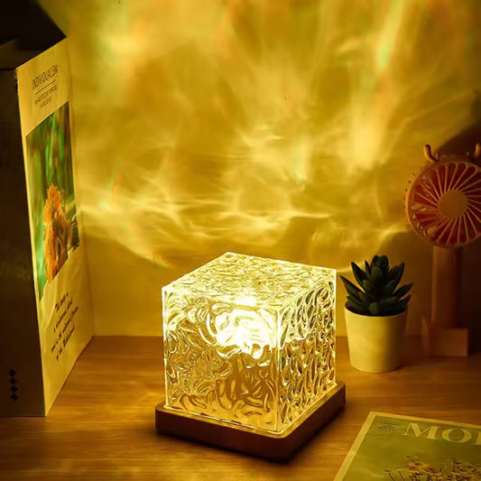 Rotating Water Ripple Projector Night Light – 16 Colors